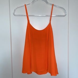 Olivia Ceous Silk Orange Top.